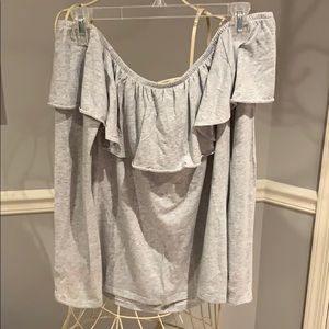 Lilly Pulitzer off-the-shoulder Grey Top